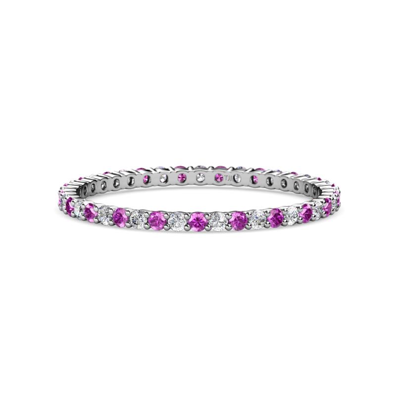 Joyce 1.50 mm Amethyst and Diamond Eternity Band 