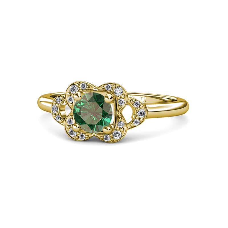 Kyra Signature Diamond and Lab Created Alexandrite Engagement Ring 