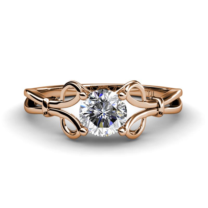 Trissie 1.00 ct IGI Certified Lab Grown Diamond Round (6.50 mm) Floral Solitaire Engagement Ring 