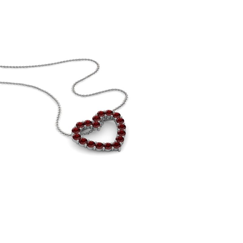 Zayna Red Garnet Heart Pendant 