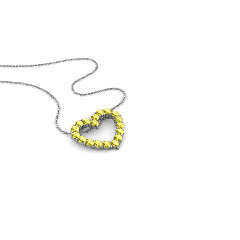 Zayna Yellow Sapphire Heart Pendant 