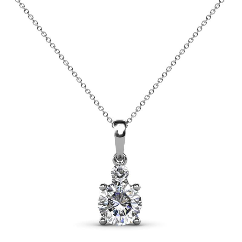 Reyne Lab Grown and Mined Diamond Two Stone Pendant 