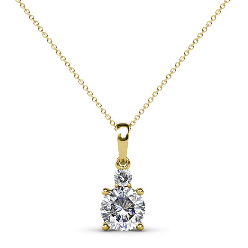 Reyne Lab Grown and Mined Diamond Two Stone Pendant 