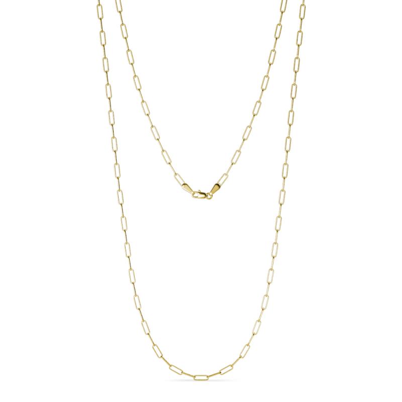 Norah Petite Rectangle Solid Paperclip Chain Necklace 