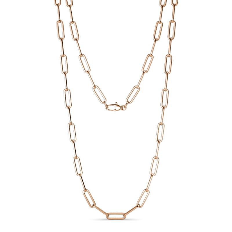 Sandra Large Rectangle Light Weight Paperclip Chain Necklace 