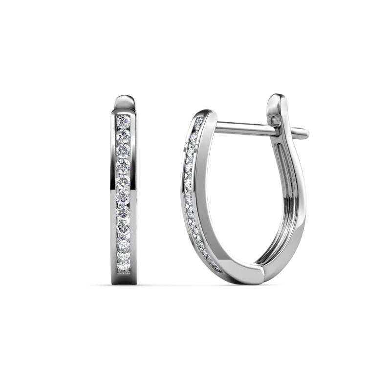Eva IGI Certified Round Diamond Hoop Earrings 