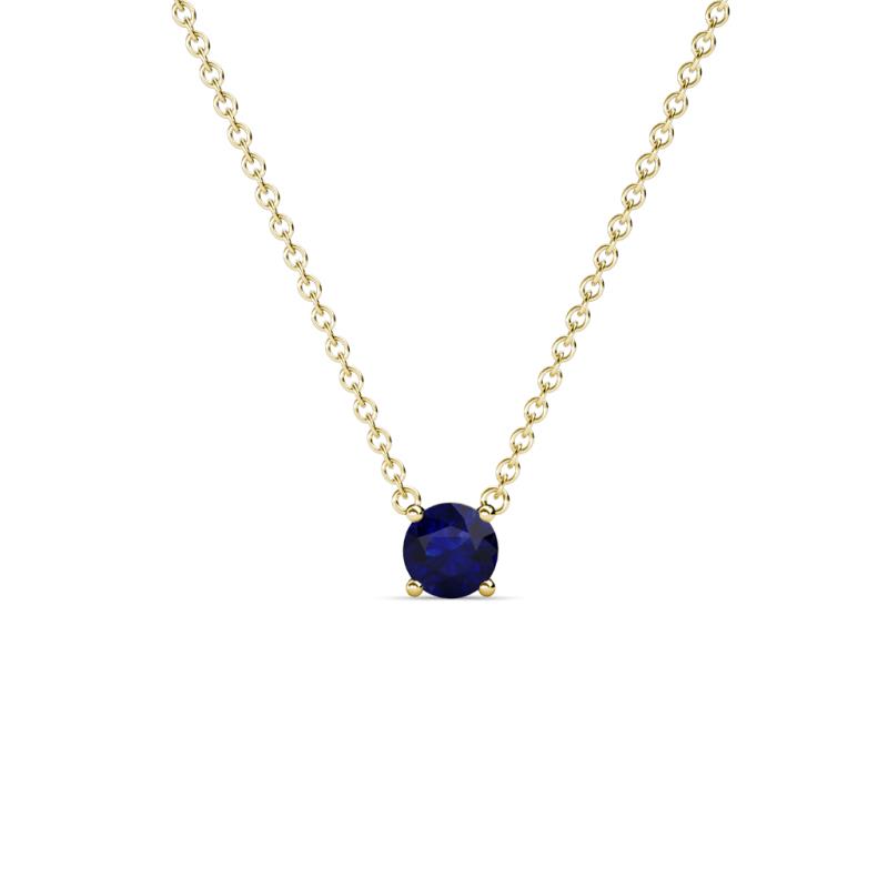 Juliana 4.00 mm Round Blue Sapphire Solitaire Pendant Necklace 