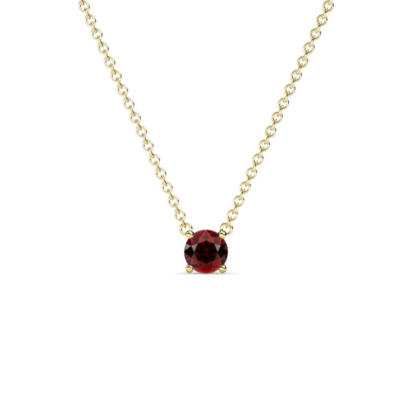 Juliana 4.00 mm Round Red Garnet Solitaire Pendant Necklace 
