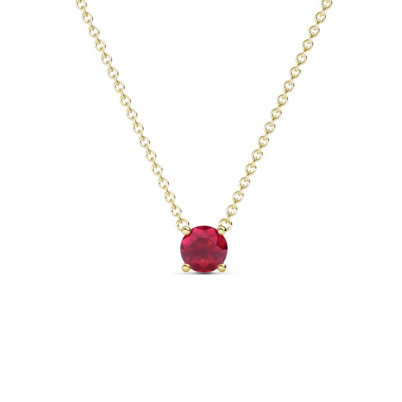 Juliana 4.50 mm Round Ruby Solitaire Pendant Necklace 