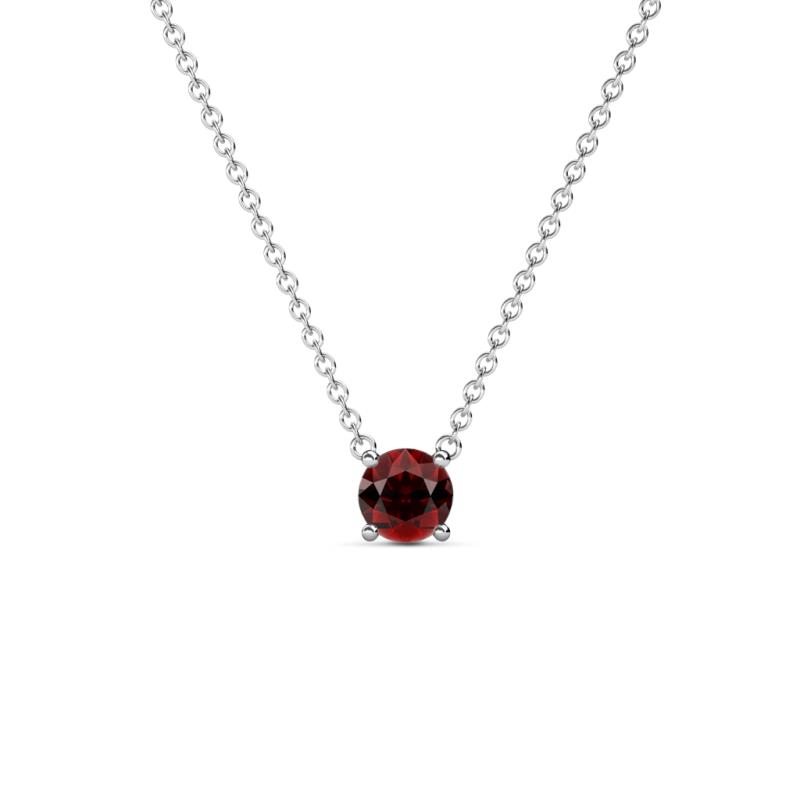Juliana 4.50 mm Round Red Garnet Solitaire Pendant Necklace 