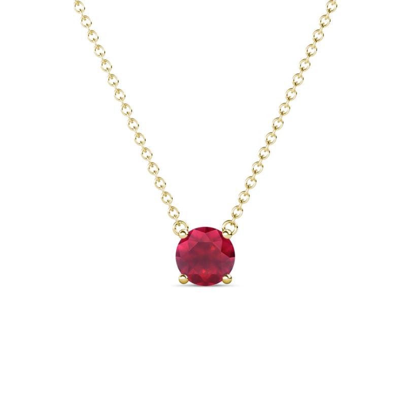 Juliana 5.00 mm Round Ruby Solitaire Pendant Necklace 