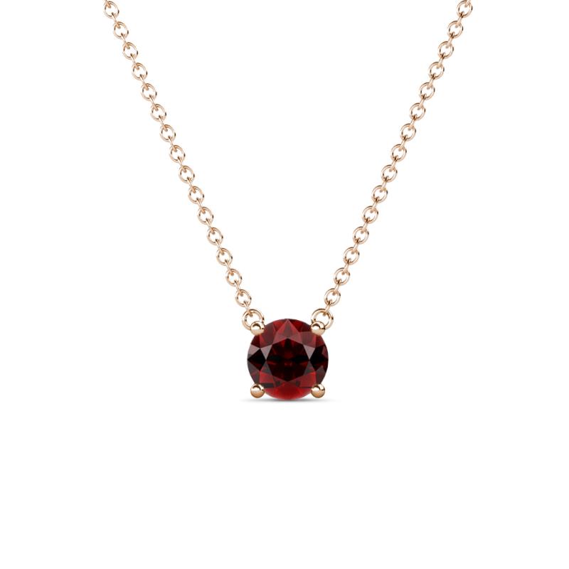 Juliana 5.00 mm Round Red Garnet Solitaire Pendant Necklace 