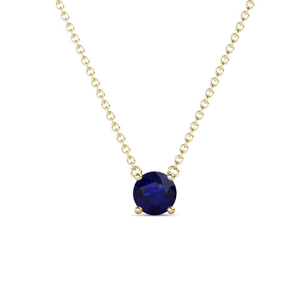Juliana 5.40 mm Round Blue Sapphire Solitaire Pendant Necklace 
