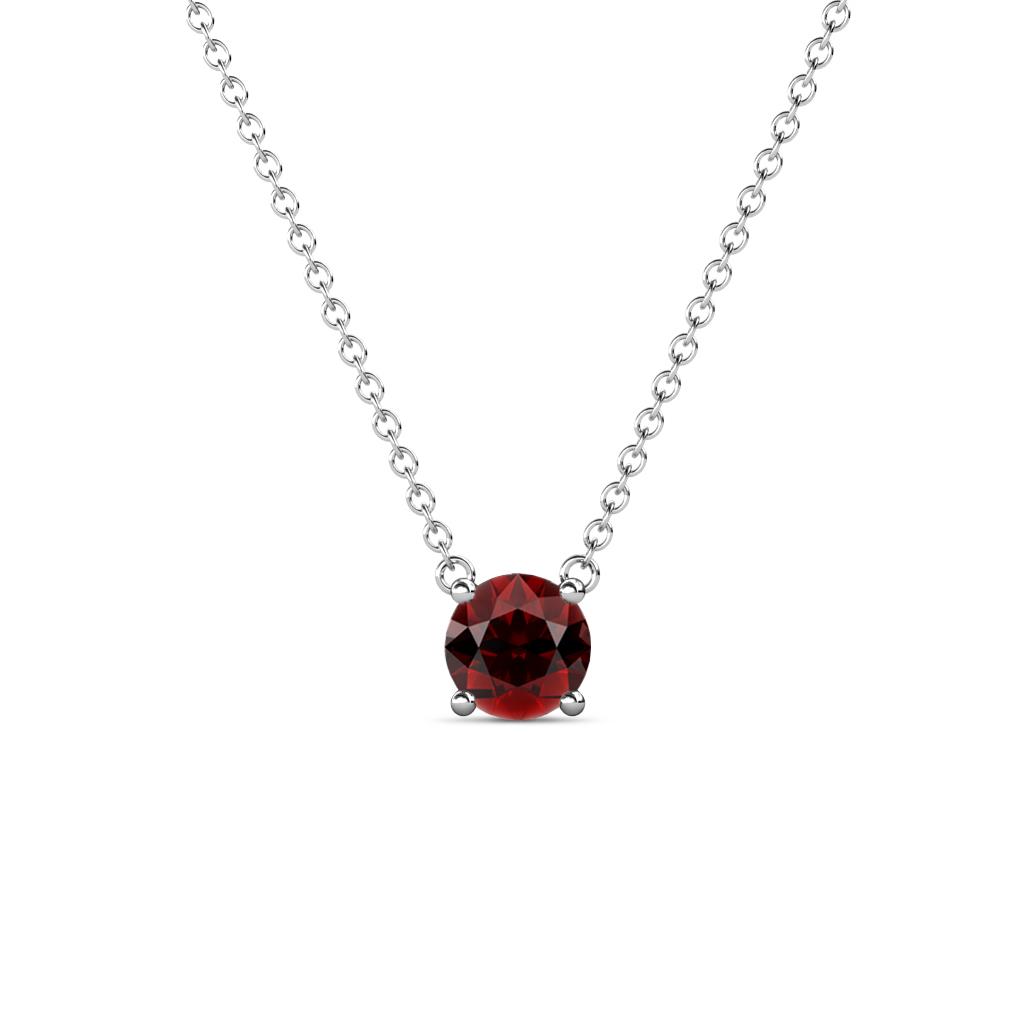 Juliana 5.40 mm Round Red Garnet Solitaire Pendant Necklace 