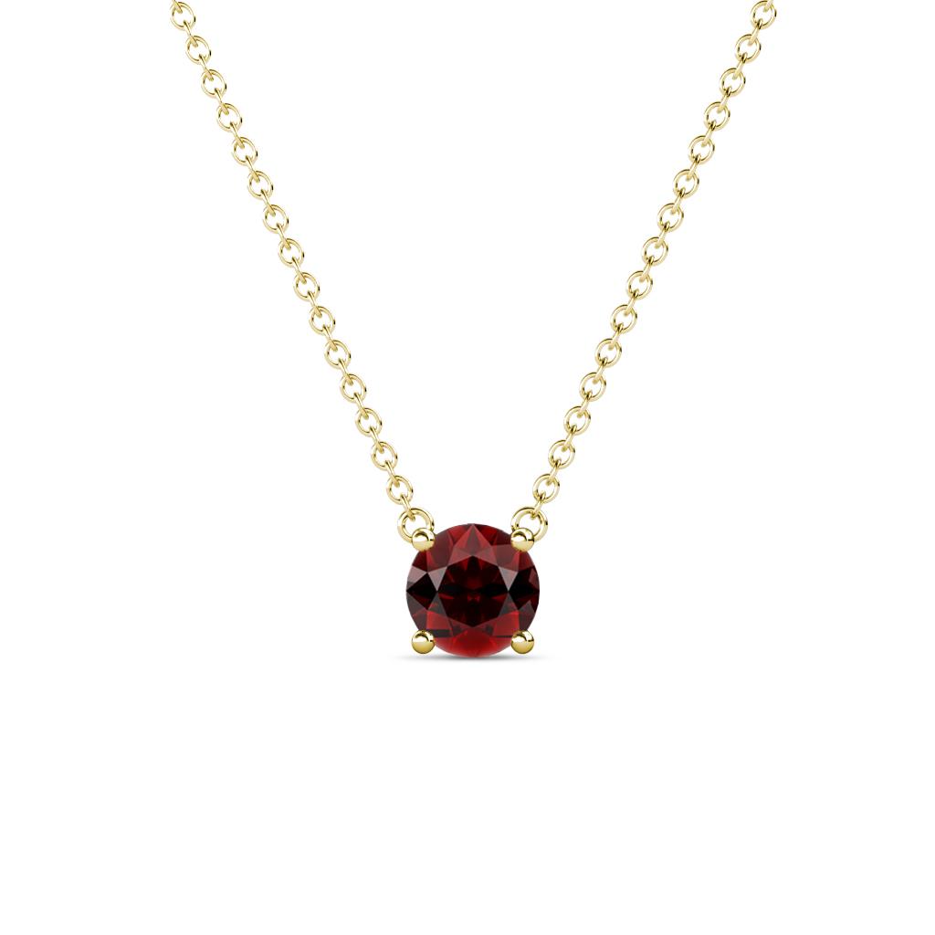 Juliana 5.40 mm Round Red Garnet Solitaire Pendant Necklace 