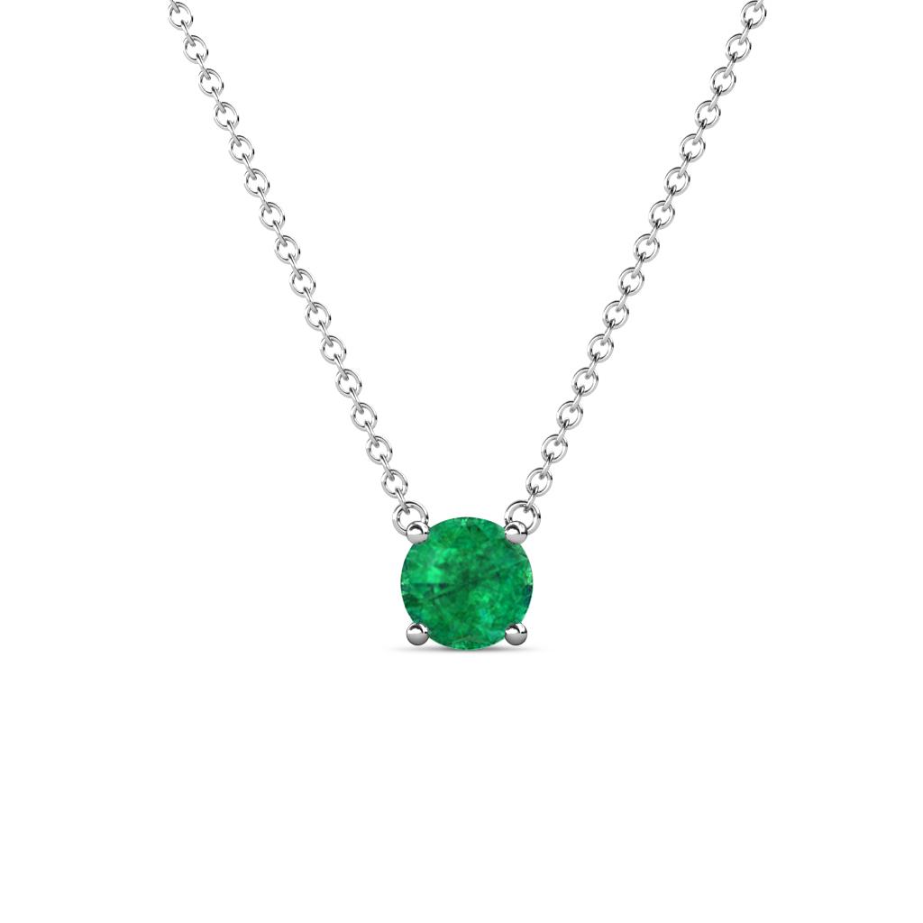 Juliana 5.40 mm Round Emerald Solitaire Pendant Necklace 
