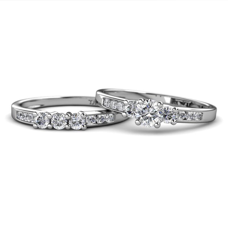 Natalia AGS Certified Diamond Bridal Set Ring 