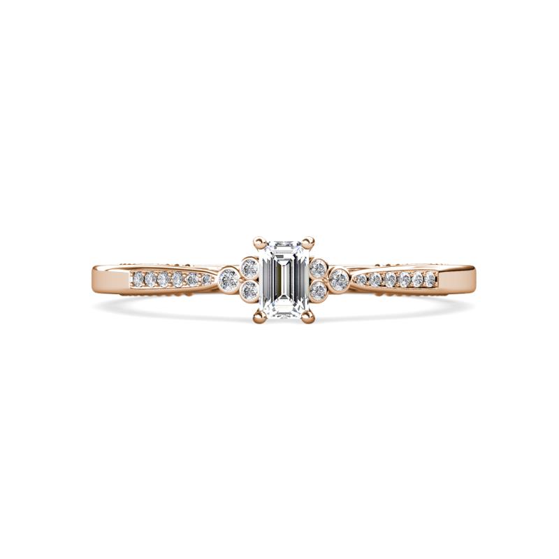 Greta Desire Emerald Cut Diamond Engagement Ring 