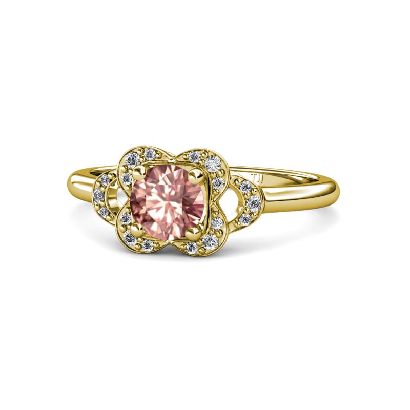Kyra Signature Morganite and Diamond Engagement Ring 