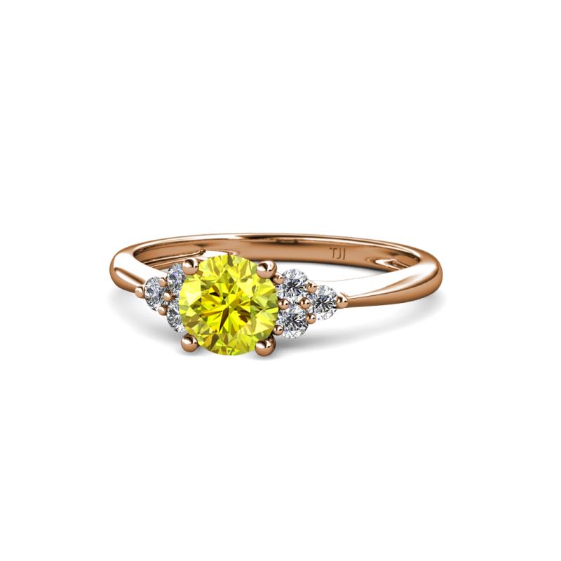 Eve Signature 5.80 mm Yellow and White Diamond Engagement Ring 