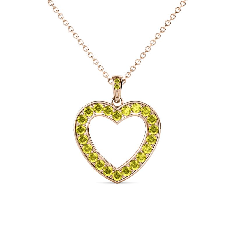 Naomi Yellow Diamond Heart Pendant 