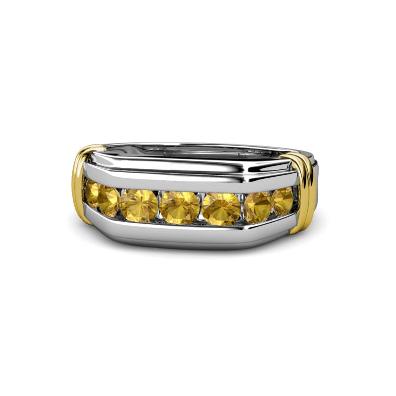 5 Stone Mens Yellow Diamond Ring 18K 2.45ct | Colored diamond jewelry,  Unique diamond rings, Men diamond ring