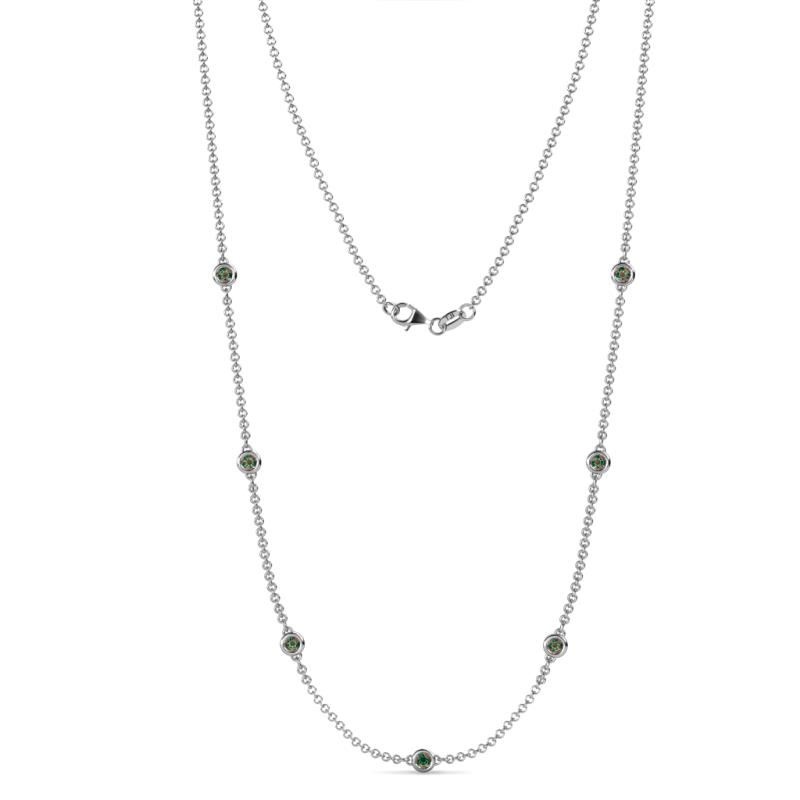 Salina (7 Stn/3.4mm) Lab Created Alexandrite on Cable Necklace 