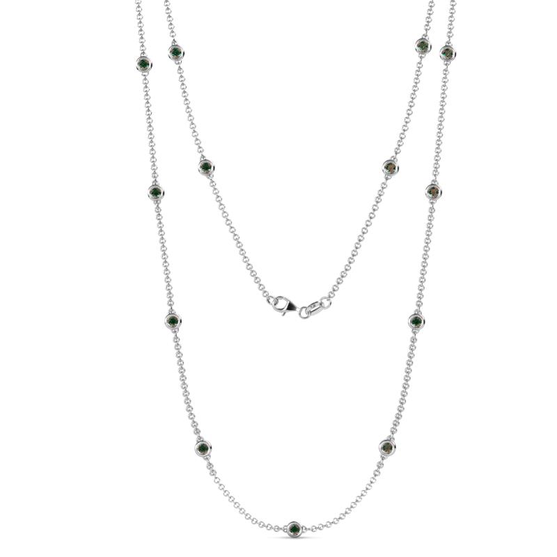 Lien (13 Stn/3mm) Lab Created Alexandrite on Cable Necklace 