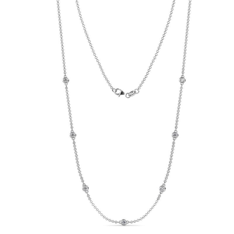 Salina (7 Stn/2.6mm) Lab Grown Diamond on Cable Necklace 