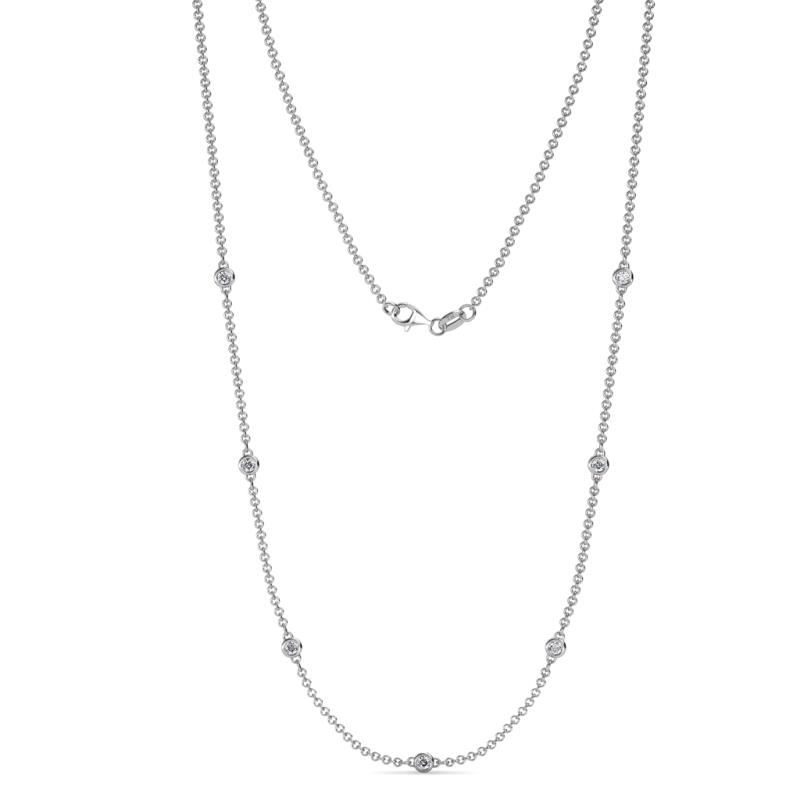 Salina (7 Stn/2.3mm) Round Diamond on Cable Necklace 
