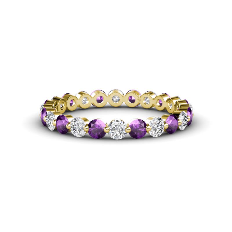 Valerie 2.70 mm Amethyst and Lab Grown Diamond Eternity Band 
