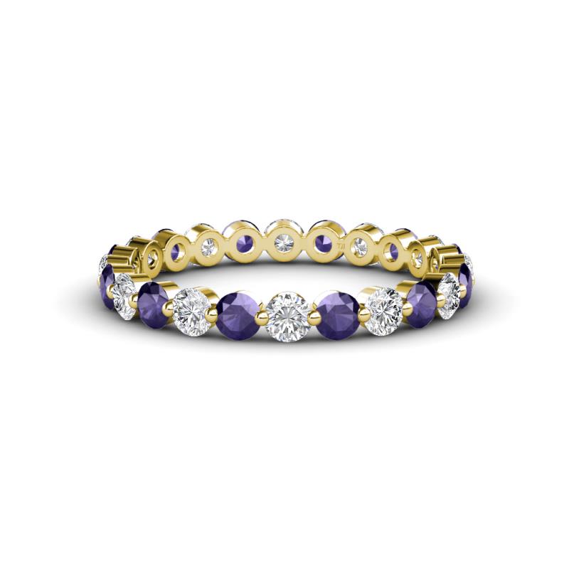 Valerie 2.70 mm Iolite and Lab Grown Diamond Eternity Band 