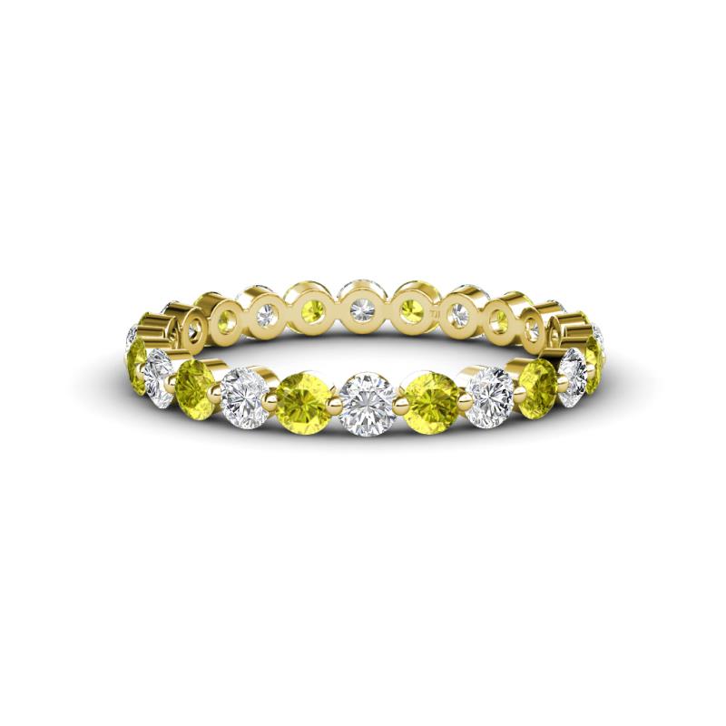 Valerie 2.70 mm Yellow and White Lab Grown Diamond Eternity Band 