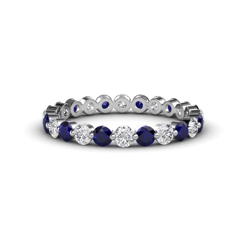 Valerie 2.70 mm Blue Sapphire and Lab Grown Diamond Eternity Band 