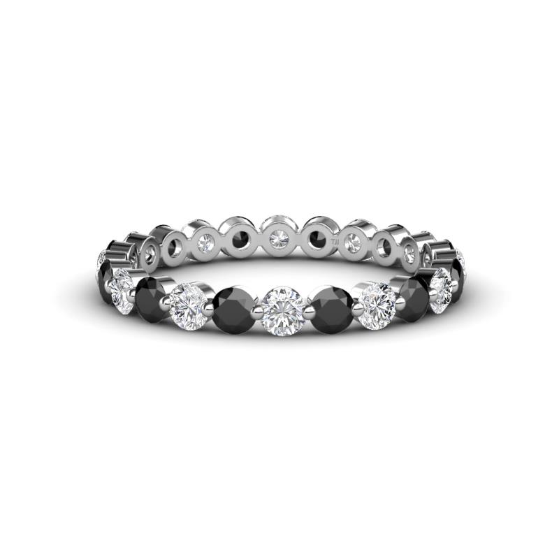 Valerie 2.70 mm Black and White Lab Grown Diamond Eternity Band 