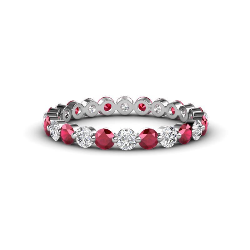 Valerie 2.70 mm Ruby and Lab Grown Diamond Eternity Band 