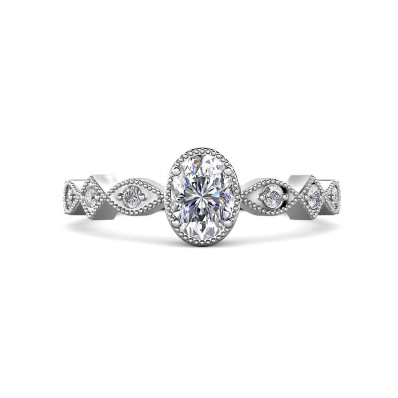 Jenna Desire Oval Cut Lab Grown Diamond Engagement Ring 