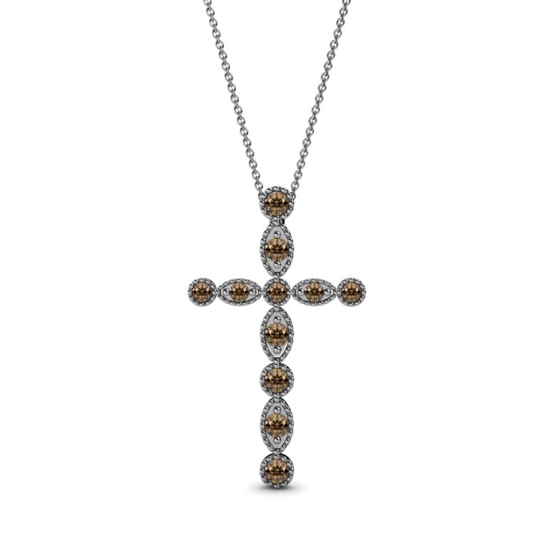 Abha Petite Smoky Quartz Cross Pendant 