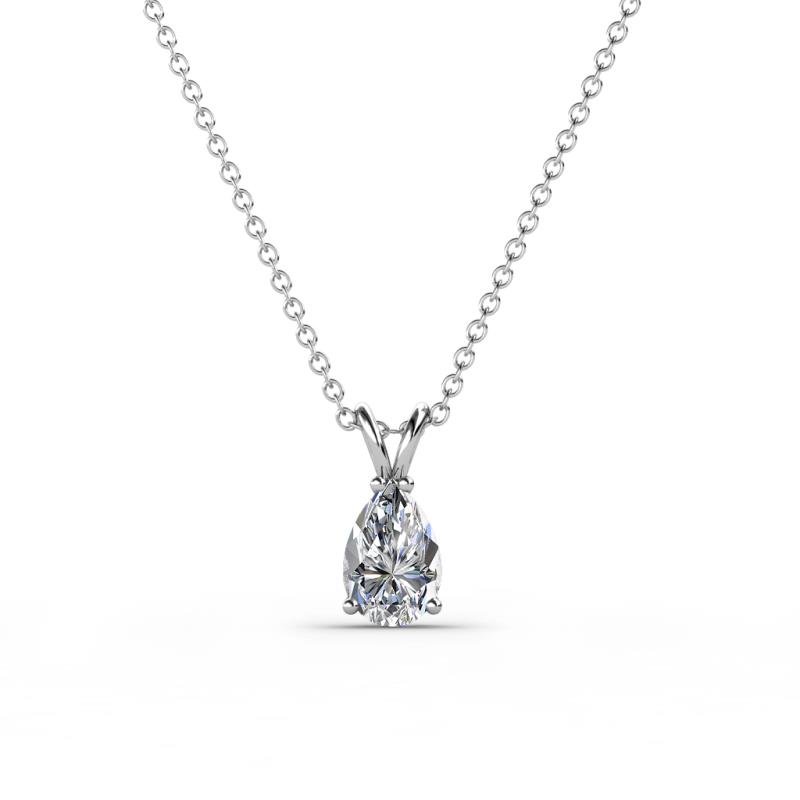 Pear-Shaped Diamond Solitaire Pendant