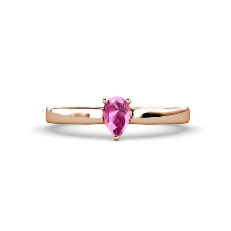 Annora Pear Cut Pink Sapphire Solitaire Engagement Ring 