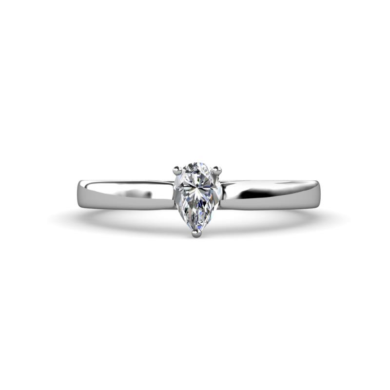 Annora Pear Cut Diamond Solitaire Engagement Ring 