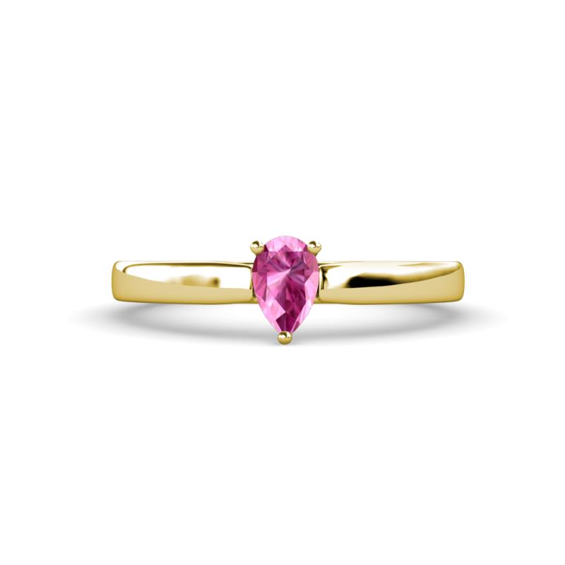 Annora Pear Cut Pink Sapphire Solitaire Engagement Ring 