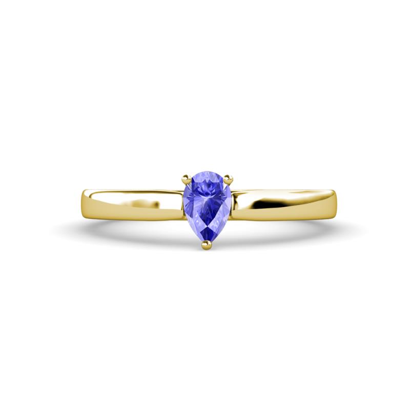Annora Pear Cut Tanzanite Solitaire Engagement Ring 