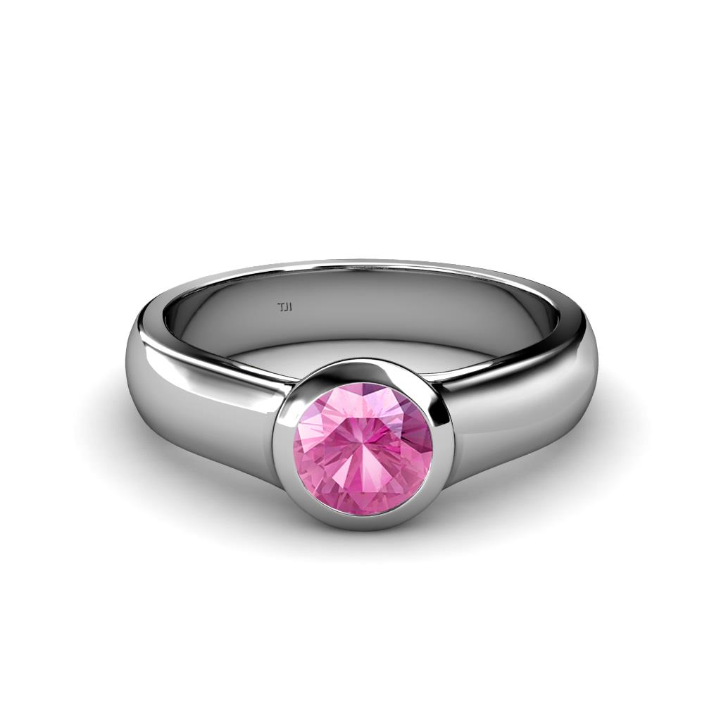 Enola Pink Sapphire Solitaire Engagement Ring 
