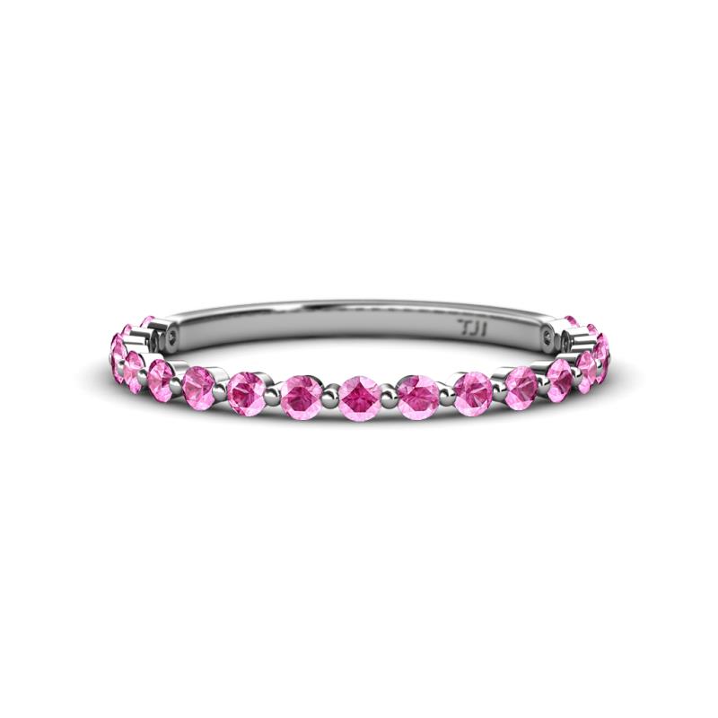 Valerie 2.00 mm Pink Sapphire 3/4 Eternity Band 