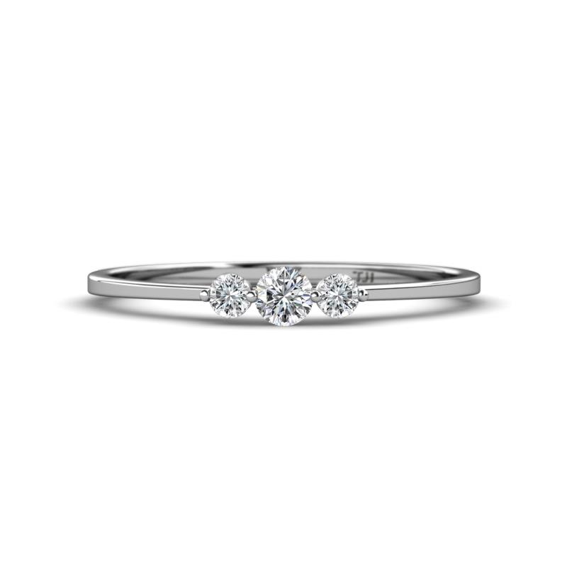 Shirley 0.27 ctw Natural Diamond Round (3.50 mm) Three Stone Engagement Ring 