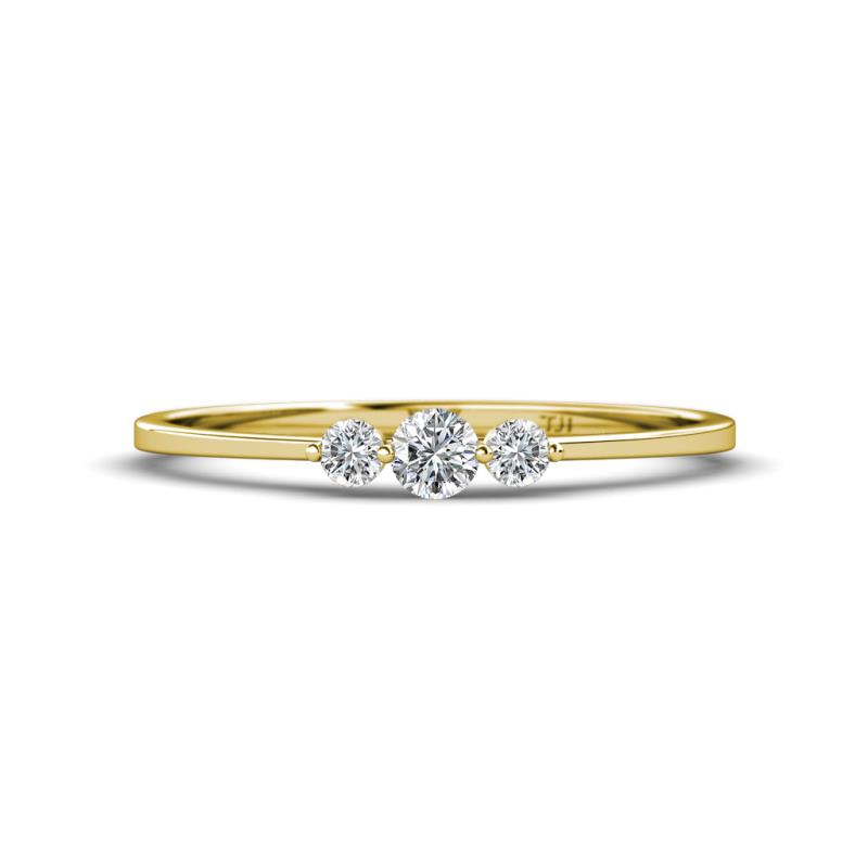 Shirley 0.27 ctw Lab Grown Diamond Round (3.50 mm) Three Stone Engagement Ring 