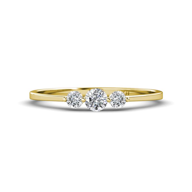 Shirley 4.00 mm Round Diamond Three Stone Engagement Ring 