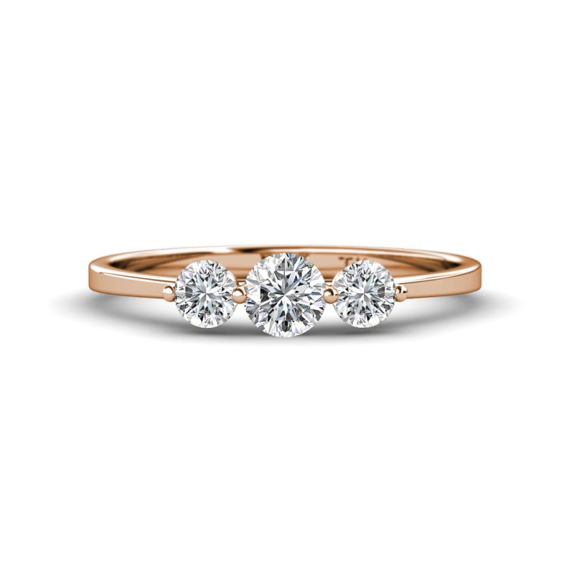 Shirley 5.00 mm Round Diamond Three Stone Engagement Ring 
