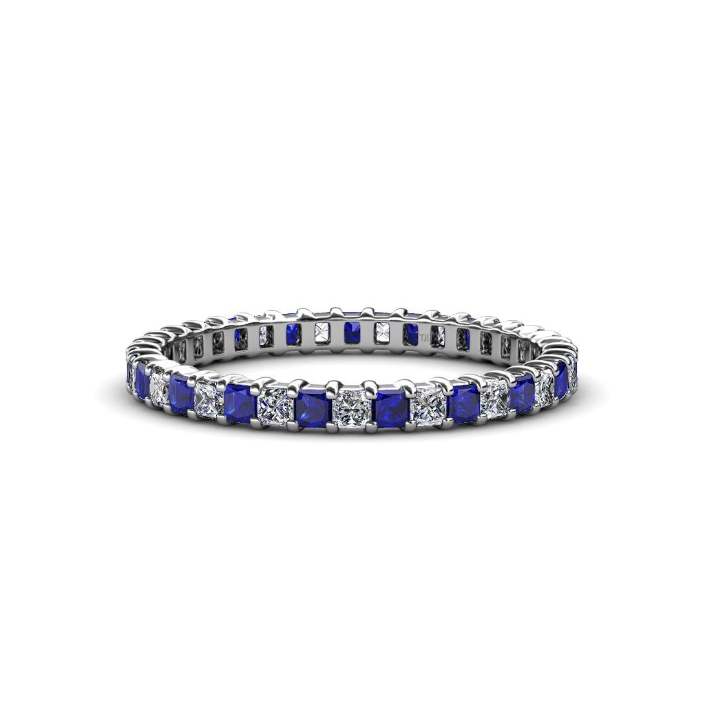 Allie 2.00 mm Blue Sapphire and Diamond Eternity Band 